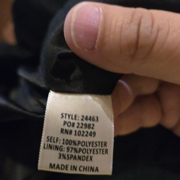 Skies Are Blue Blazer Jacket Women’s Size M Black Short Sleeve - Picture 4 of 7